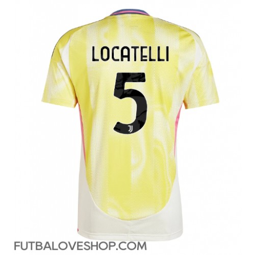 Dres Juventus Manuel Locatelli #5 Preč 2024-25 Krátky Rukáv